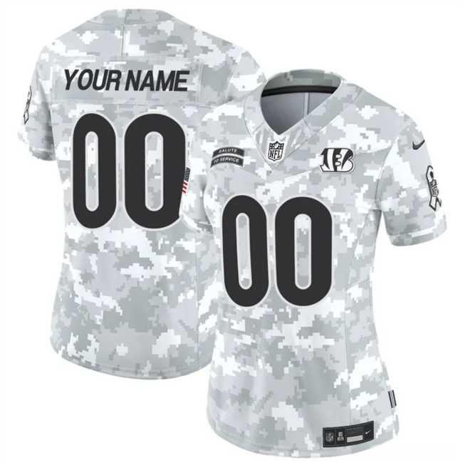 Women's Cincinnati Bengals Active Player Custom 2024 F.U.S.E Arctic Camo Salute To Service Limited Stitched Football Jersey(Run Small),We sell and wholesale Women's Cincinnati Bengals Active Player Custom 2024 F.U.S.E Arctic Camo Salute To Service Limited Stitched Football Jersey(Run Small) on line form chian!